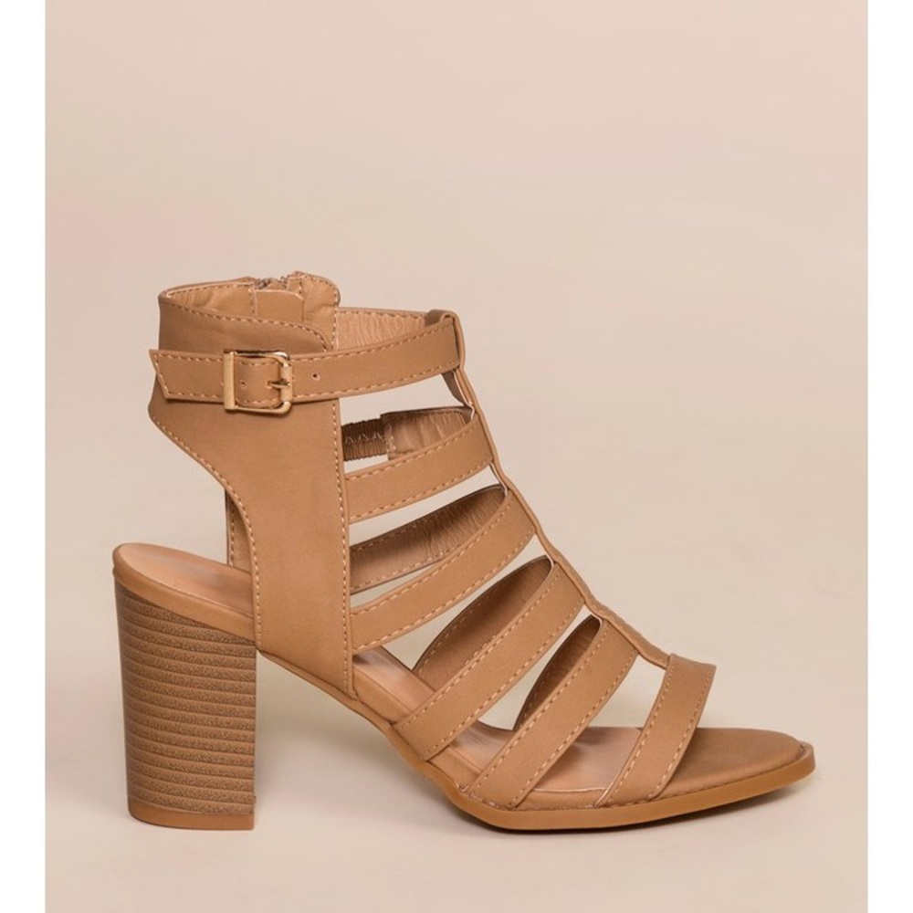 Tan sandal heels
